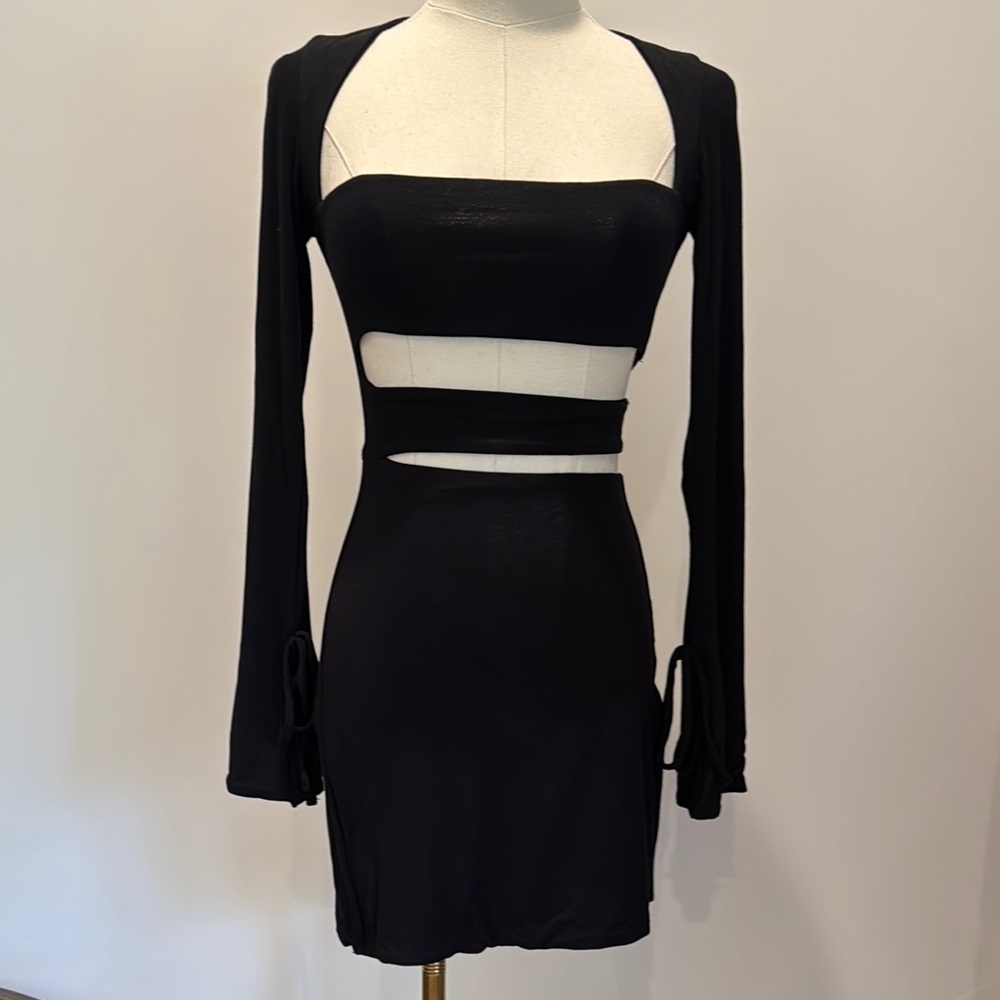 Oh Polly Black Cut Out Dress